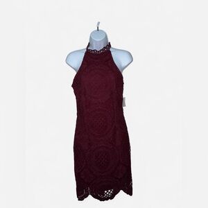 NWT Charlotte Russe Burgundy Midi Dress